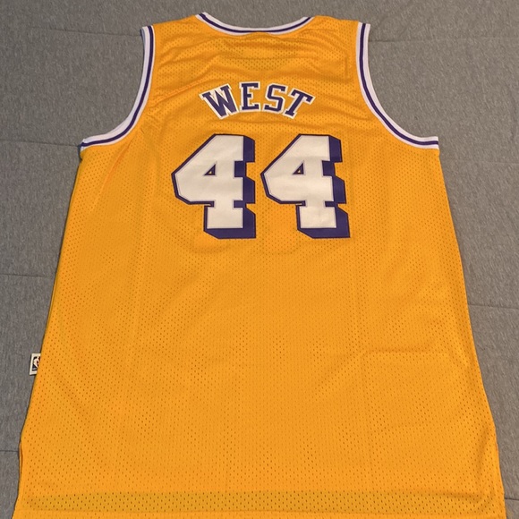 Los Angeles Lakers #44 Jerry West Adidas Hardwood Classics Jersey - Picture 9 of 11